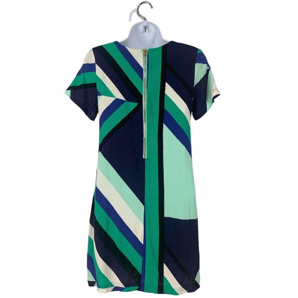 Oliviaceous Womens Shift Dress Multicolor Geometric Print Short Sleeve Small - Picture 4 of 11